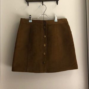 Tan Suede Skirt